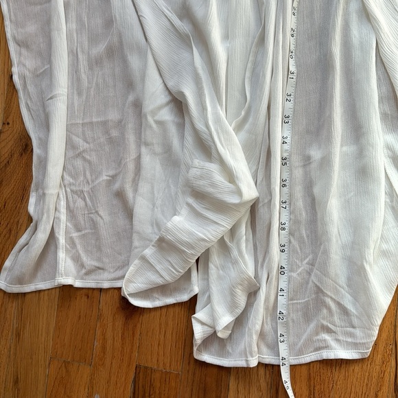 NEW Kona Sol Swim Tie Front Cover Up Pants Side Split White Size XL - Picture 12 of 16